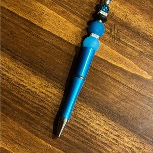 Blue Beaded Pen